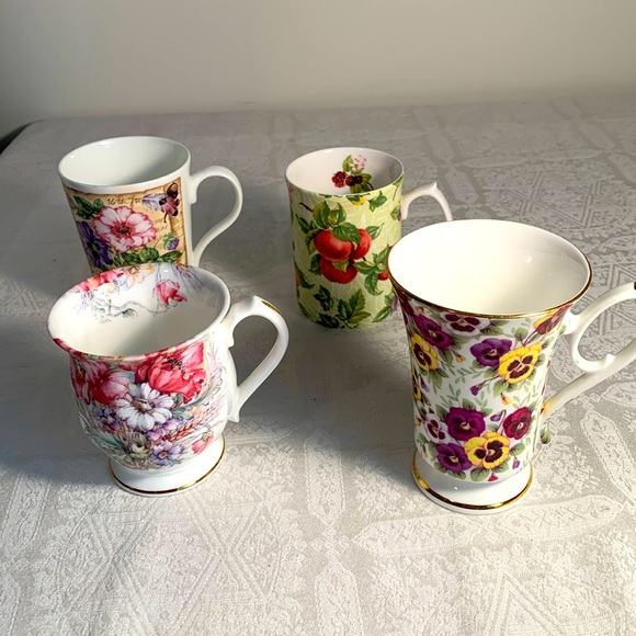 4 English tea mugs bone China lot! Mother’s Day 💖 - Picture 1 of 9